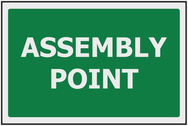 Pvc Assembly Point Sign Safety Genius Assembly Point Sign NZ | Kiwi Workgear