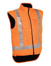 Thumbnail for BetaCraft Tuffviz Highway Fleece-Lined Vest - Kiwi Workgear