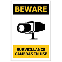 Thumbnail for BEWARE Surveillance Cameras in Use Sign - Kiwi Workgear