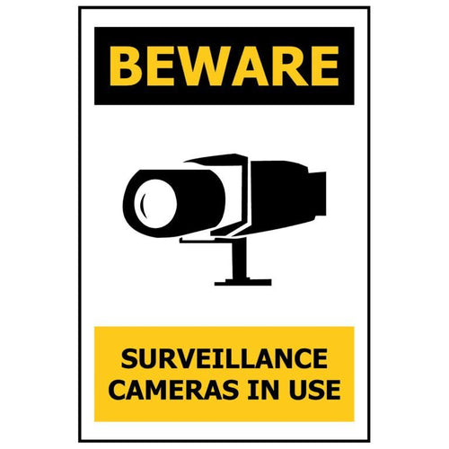 BEWARE Surveillance Cameras in Use Sign - Kiwi Workgear