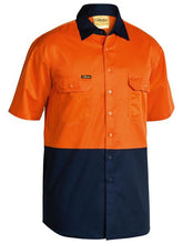 Load image into Gallery viewer, Bisley 2 Tone Cool Lightweight Drill S/S Shirt D/O - Kiwi Workgear

