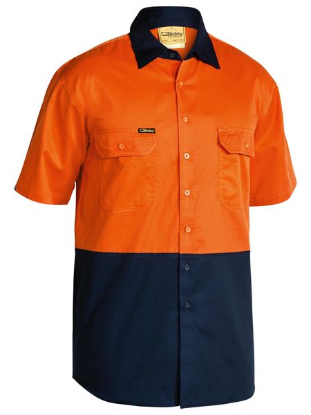 Bisley 2 Tone Cool Lightweight Drill S/S Shirt D/O - Kiwi Workgear