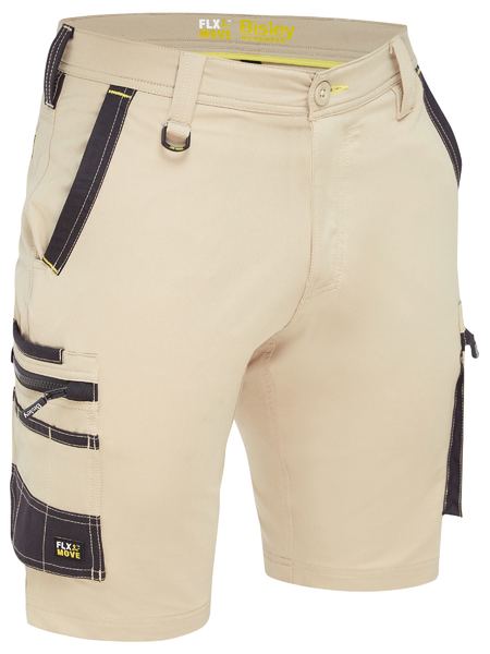 Bisley Flex & Move 4-Way Stretch Summer-Weight Cargo Shorts - Kiwi Workgear