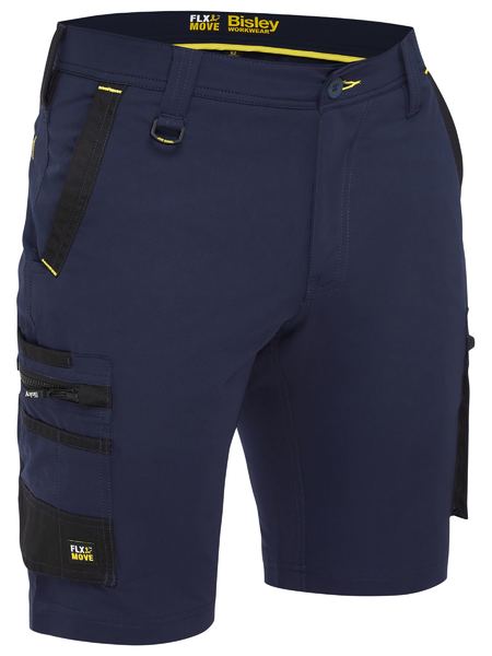 Bisley Flex & Move 4-Way Stretch Summer-Weight Cargo Shorts - Kiwi Workgear