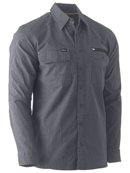 Bisley Flex & Move L/S Utility Work Shirt - Kiwi Workgear