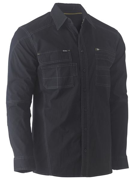 Bisley Flex & Move L/S Utility Work Shirt - Kiwi Workgear