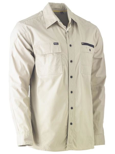 Bisley Flex & Move L/S Utility Work Shirt - Kiwi Workgear