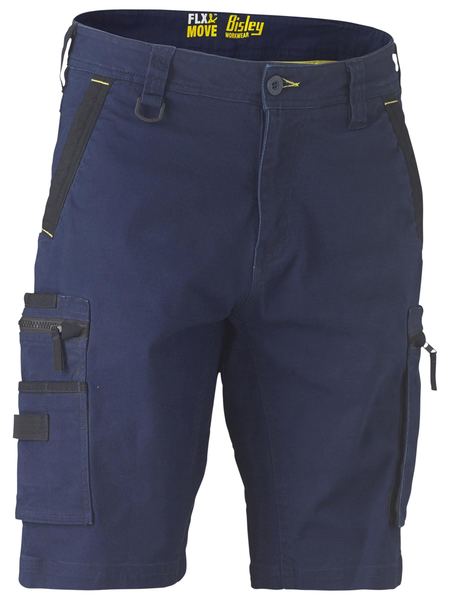 Bisley Flex & Move Stretch Utility Zip Cargo Shorts - Kiwi Workgear