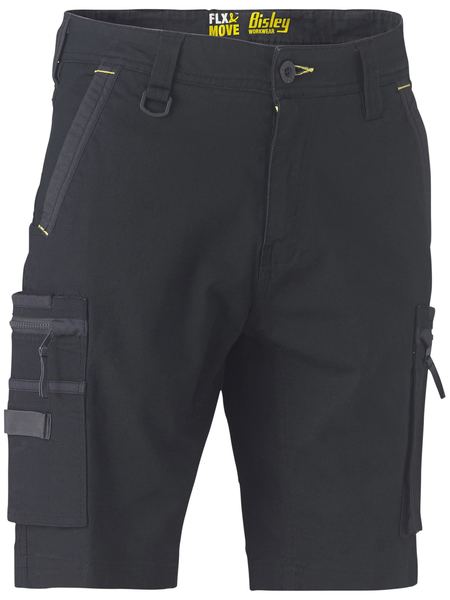 Bisley Flex & Move Stretch Utility Zip Cargo Shorts - Kiwi Workgear