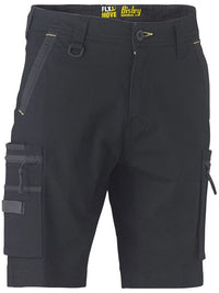 Thumbnail for Bisley Flex & Move Stretch Utility Zip Cargo Shorts - Kiwi Workgear