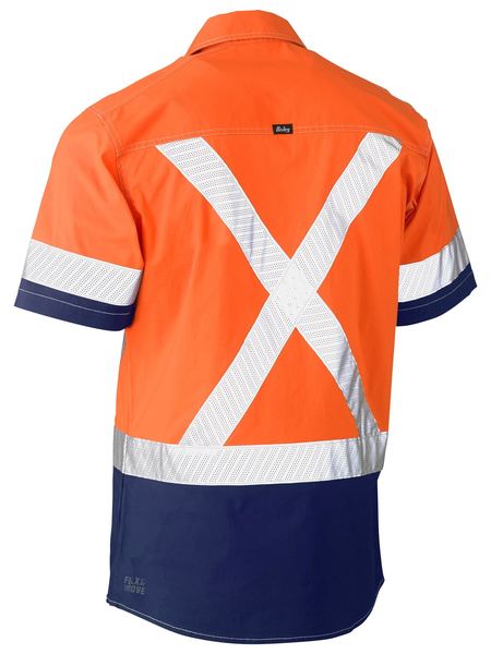 Bisley Flex & Move Two Tone Hi-Vis S/S Shirt - Kiwi Workgear