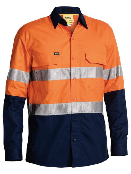 Bisley Hi vis Day/Night Airflow Ripstop Shirt - Kiwi Workgear