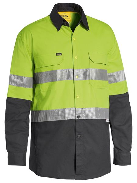 Bisley Hi vis Day/Night Airflow Ripstop Shirt - Kiwi Workgear