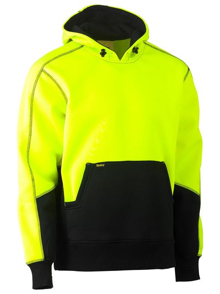 Bisley Hi Vis Fleece Pullover D/O Hoodie - Kiwi Workgear