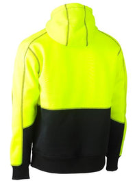 Thumbnail for Bisley Hi Vis Fleece Pullover D/O Hoodie - Kiwi Workgear