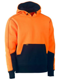 Thumbnail for Bisley Hi Vis Fleece Pullover D/O Hoodie - Kiwi Workgear