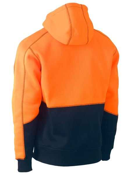Bisley Hi Vis Fleece Pullover D/O Hoodie - Kiwi Workgear