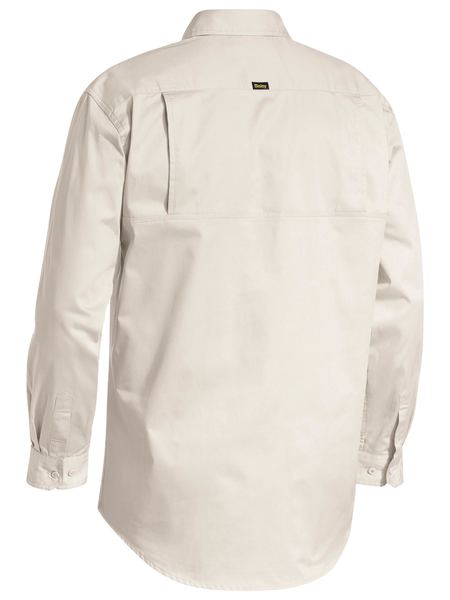 Bisley L/S Closed Front Lightweight Cotton Shirt - Kiwi Workgear