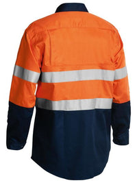 Thumbnail for Bisley Taped Hi-Vis Cool Lightweight L/S Shirt - Kiwi Workgear