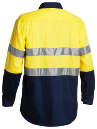 Thumbnail for Bisley Taped Hi-Vis Cool Lightweight L/S Shirt - Kiwi Workgear