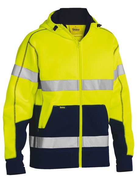 Bisley Taped Hi Vis Fleece Hoodie - Kiwi Workgear