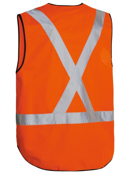 BISLEY TAPED X BACK HI VIS VEST - Kiwi Workgear