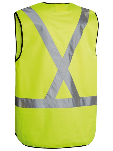 BISLEY TAPED X BACK HI VIS VEST - Kiwi Workgear