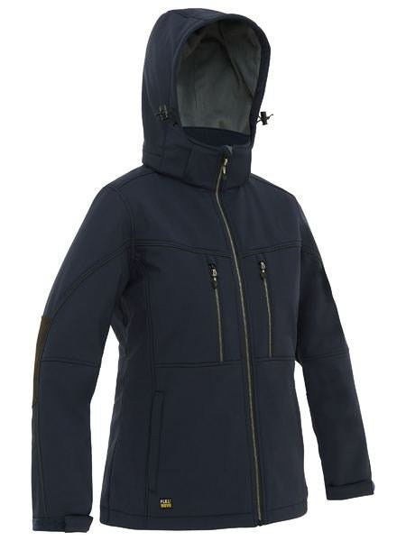 Bisley Women's Flex & Move Hooded Soft Shell Jacket - Kiwi Workgear