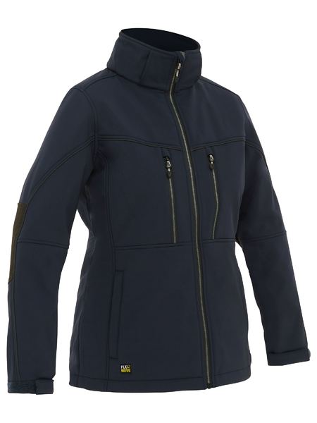 Bisley Women's Flex & Move Hooded Soft Shell Jacket - Kiwi Workgear