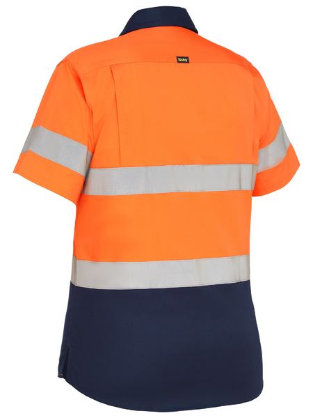 BISLEY WOMEN'S TAPED HI VIS COOL LIGHTWEIGHT DRILL SHIRT - Kiwi Workgear