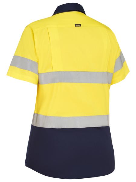 BISLEY WOMEN'S TAPED HI VIS COOL LIGHTWEIGHT DRILL SHIRT - Kiwi Workgear