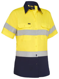 Thumbnail for BISLEY WOMEN'S TAPED HI VIS COOL LIGHTWEIGHT DRILL SHIRT - Kiwi Workgear