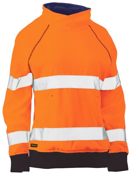 BISLEY WOMEN'S TAPED HI VIS FLEECE JUMPER - Kiwi Workgear