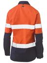 Load image into Gallery viewer, BISLEY WOMENS TAPED HI VIS STRETCH V-NECK CLOSED FRONT SHIRT - Kiwi Workgear

