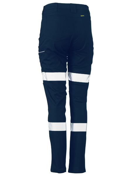 Bisley Women's Taped Mid Rise Stretch Cotton Pants - Kiwi Workgear