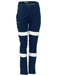 Thumbnail for Bisley Women's Taped Mid Rise Stretch Cotton Pants - Kiwi Workgear