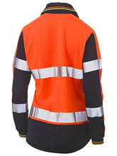 Load image into Gallery viewer, BISLEY WOMEN&#39;S TAPED TWO TONE HI VIS V-NECK POLO - Kiwi Workgear
