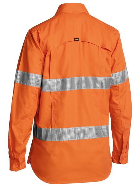 Bisley Women's X Airflow Taped Hi Vis Ripstop Shirt - Kiwi Workgear