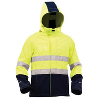 Thumbnail for Bison Day/Night Hooded Soft Shell Jacket - Kiwi Workgear