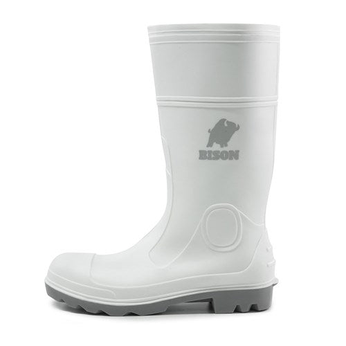 Bison Mohawk White Food-industry Safety Gumboots - Kiwi Workgear