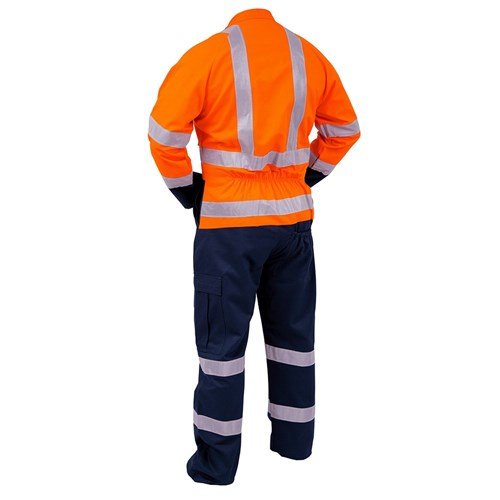 BISON OVERALL WORKZONE DAY/NIGHT COTTON ZIP - Kiwi Workgear