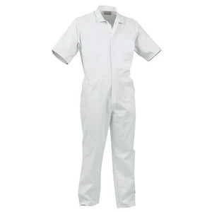 BISON OVERALL WORKZONE POLYCOTTON FOOD INDUSTRY ZIP WHITE - Kiwi Workgear