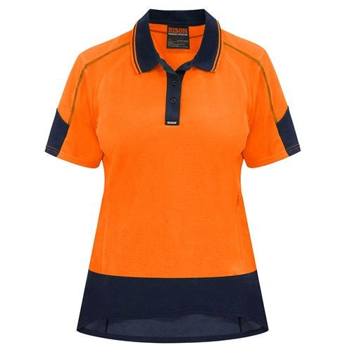 Bison Women's Quick-Dry Cotton Backed Polo Day/Only - Kiwi Workgear