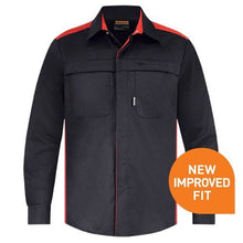 Load image into Gallery viewer, Bison Workzone Contrast Long-Sleeve Shirt - Kiwi Workgear
