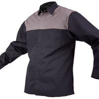 Thumbnail for Bison Workzone Contrast Long-Sleeve Shirt - Kiwi Workgear