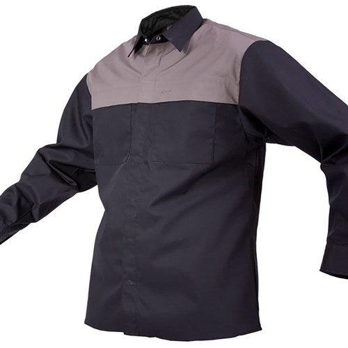 Bison Workzone Contrast Long-Sleeve Shirt - Kiwi Workgear