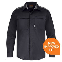 Thumbnail for Bison Workzone Contrast Long-Sleeve Shirt - Kiwi Workgear