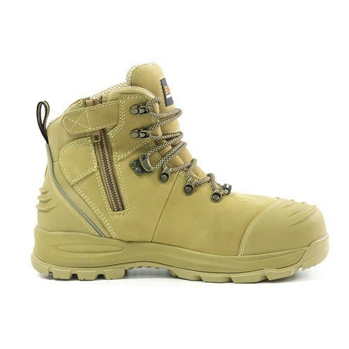 Bison XTLZ Zip lace-up Safety Boot - Wheat - Kiwi Workgear