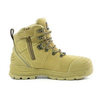 Thumbnail for Bison XTLZ Zip lace-up Safety Boot - Wheat - Kiwi Workgear