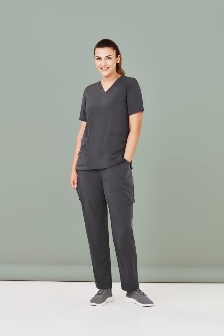 Biz Care Womens Avery V-Neck Scrub Top - Kiwi Workgear